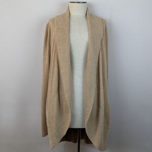 Barefoot Dreams Circle Cardigan CozyChic Lite Shawl Collar Soft Camel L/XL NWT